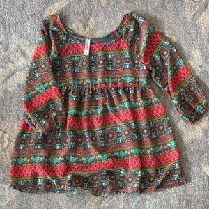 Beautees Multicolor Long Sleeve Kids Top